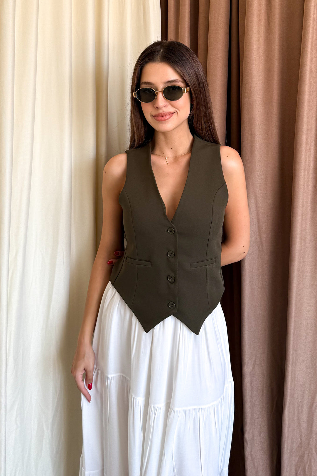 MPL Woman's Back Belted Vest 6796 - Lage