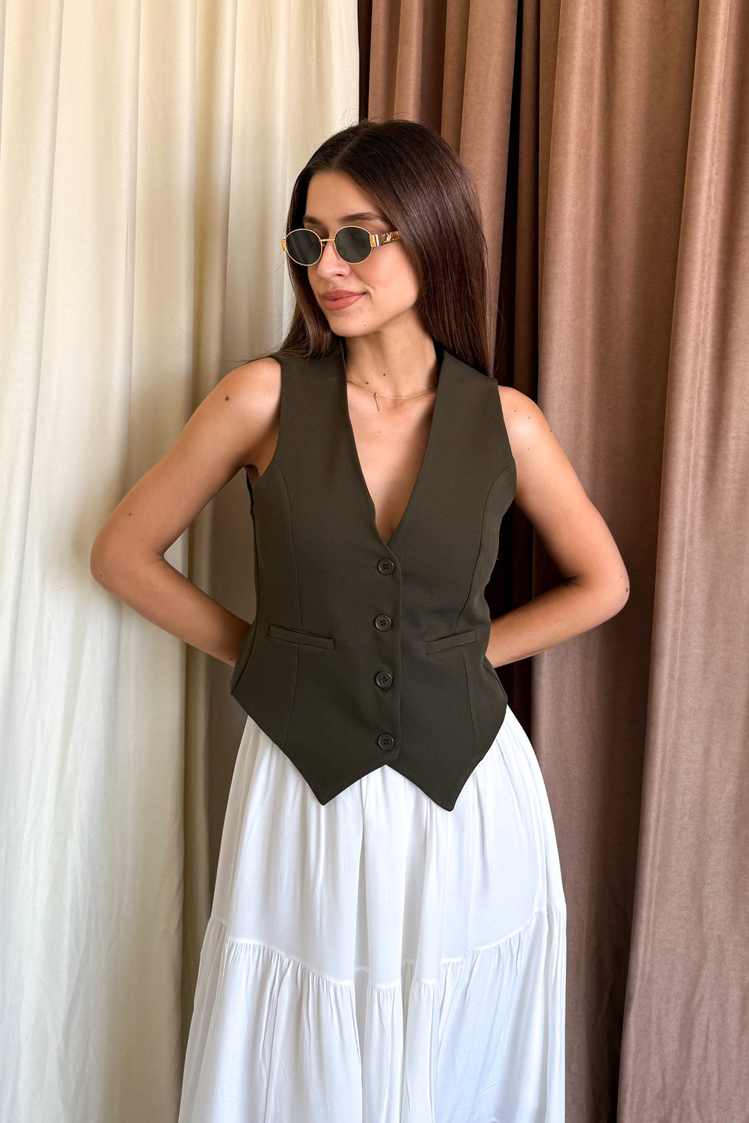 MPL Woman's Back Belted Vest 6796 - Lage