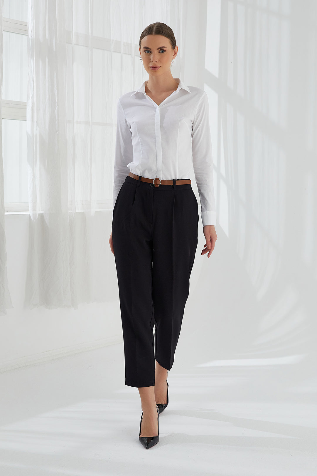 MPL Woman Slim Fit High Waist Pants 4577 - Columbia