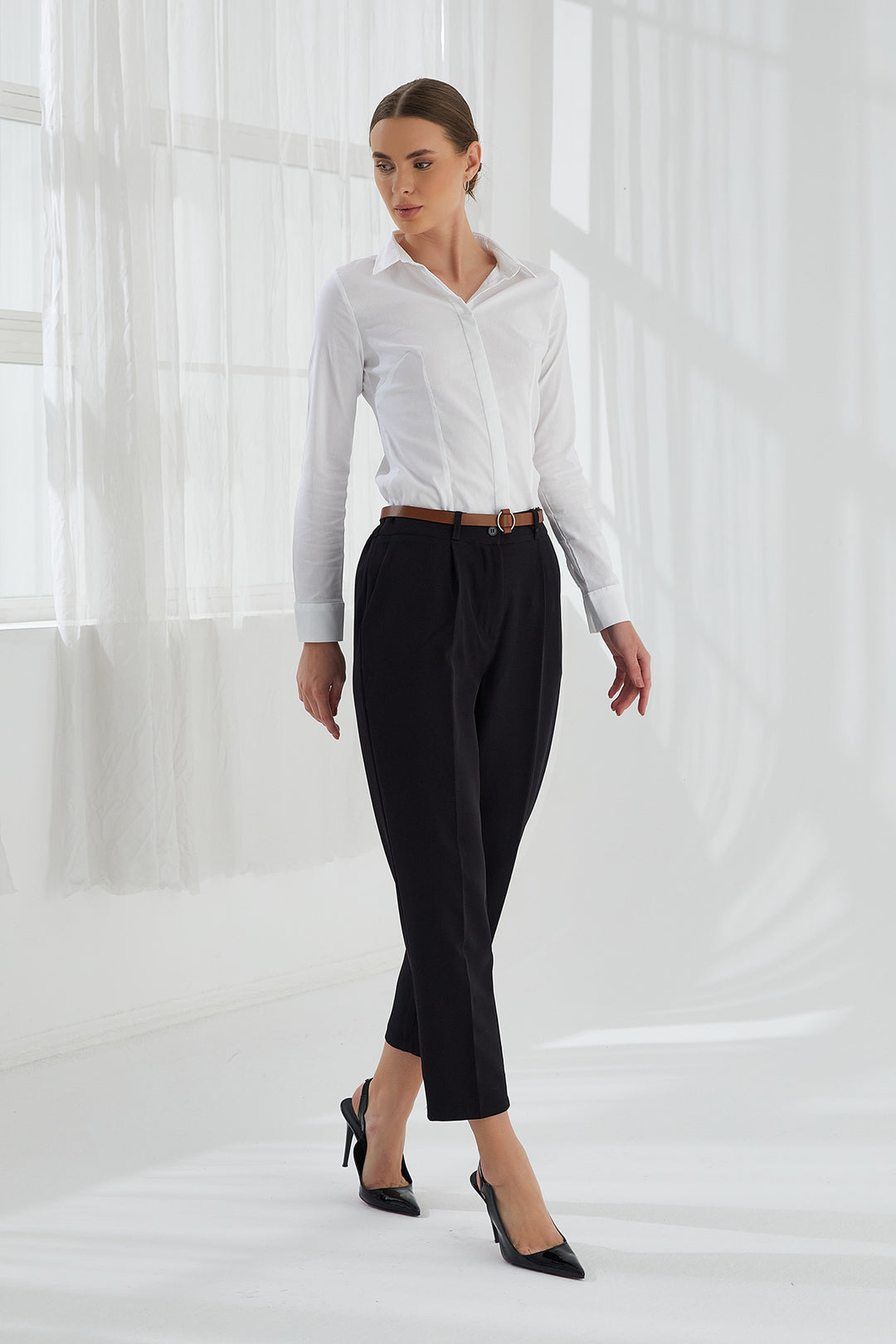 MPL Woman Slim Fit High Waist Pants 4577 - Columbia