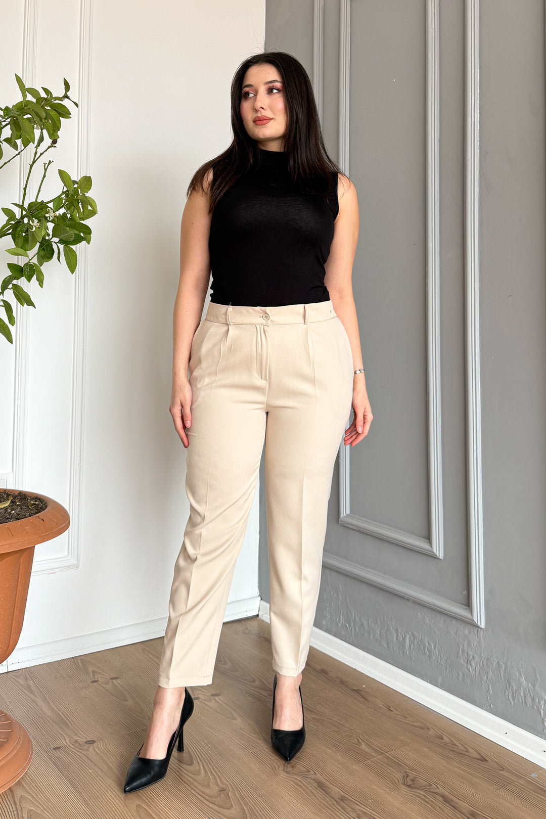 MPL Woman Battal Buttoned Trousers 7730 - Perth