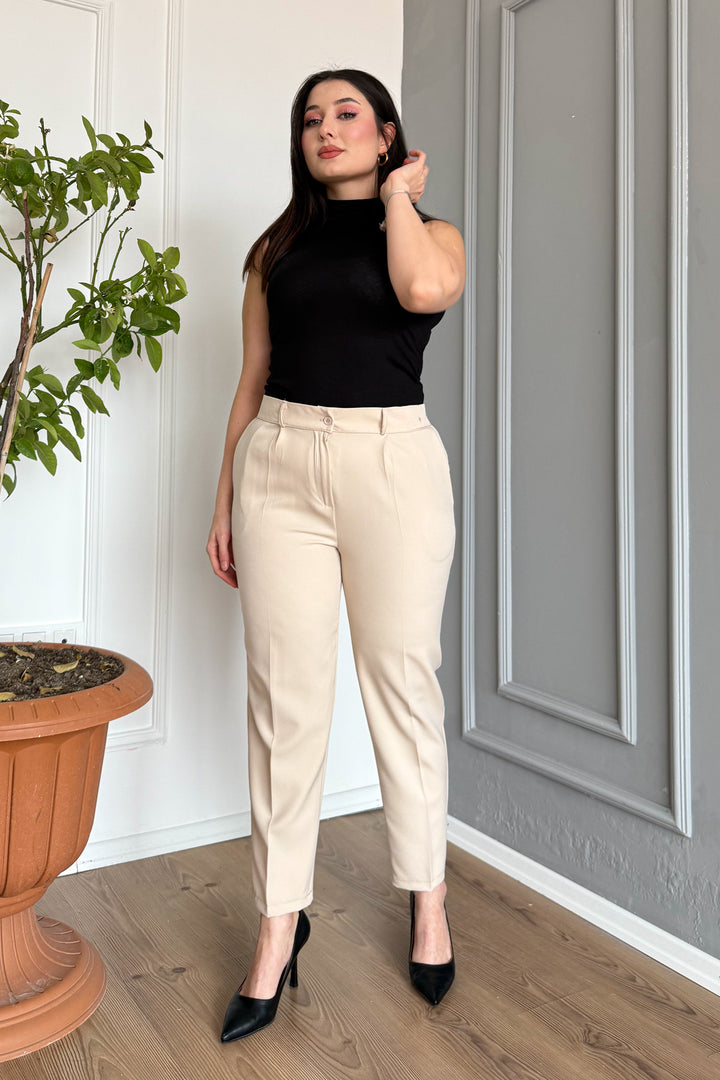 MPL Woman Battal Buttoned Trousers 7730 - Perth