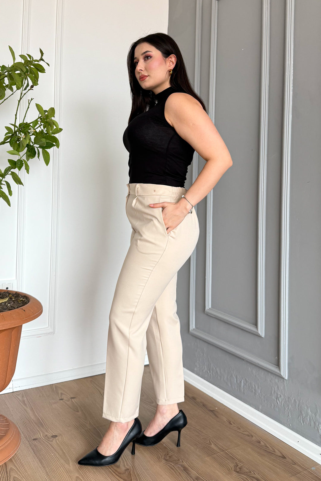 MPL Woman Battal Buttoned Trousers 7730 - Perth