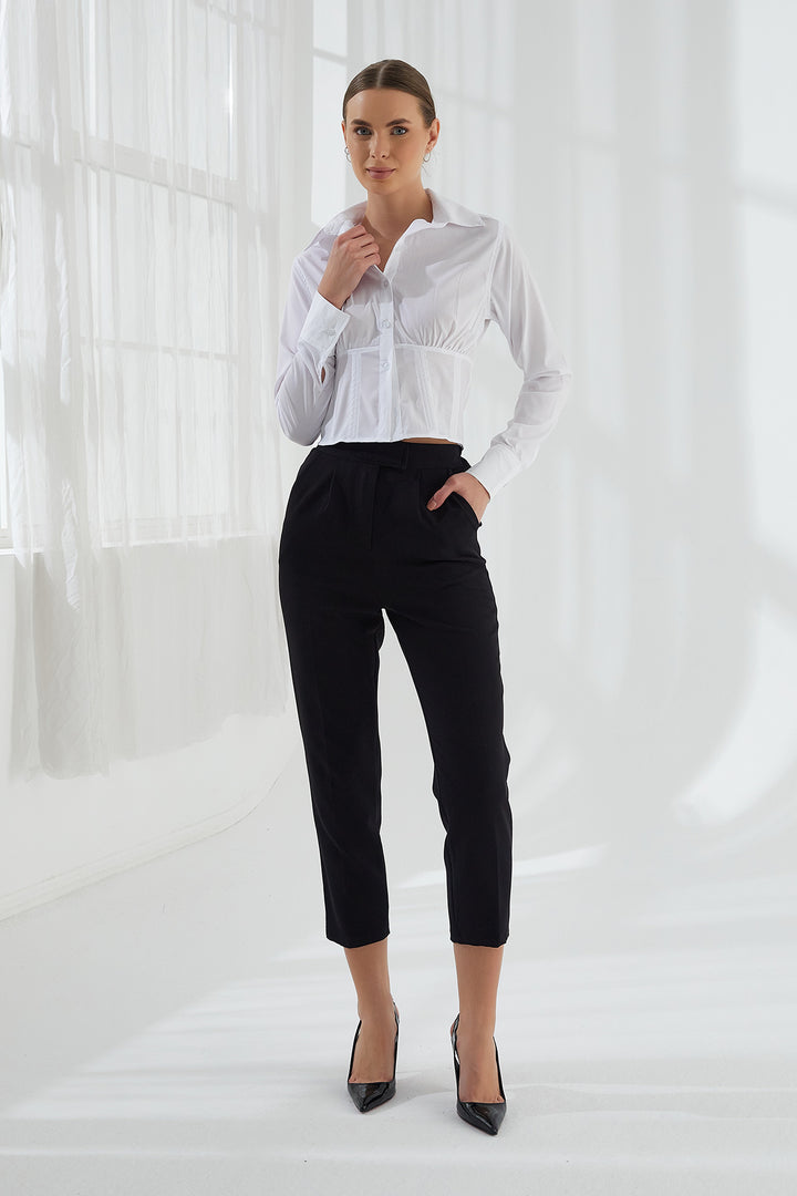MPL Woman Striped Carrot Leg Pants 8325 - Cape Coral