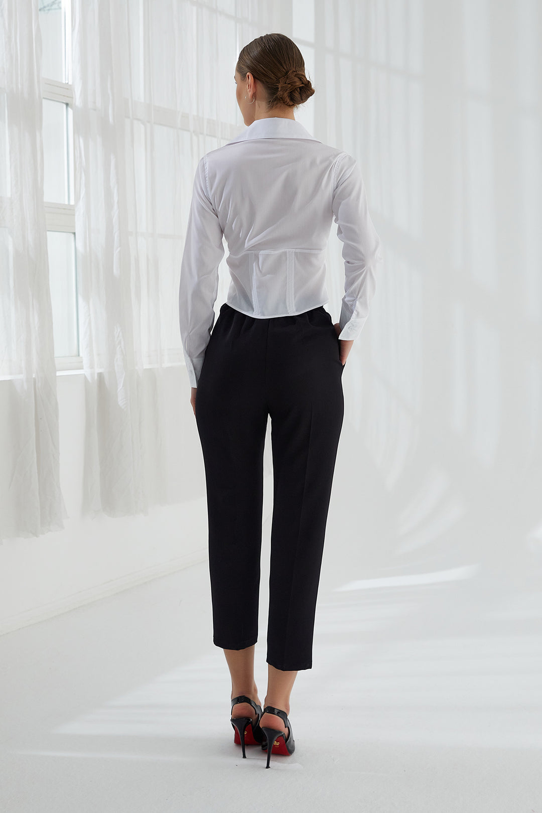 MPL Woman Striped Carrot Leg Pants 8325 - Cape Coral