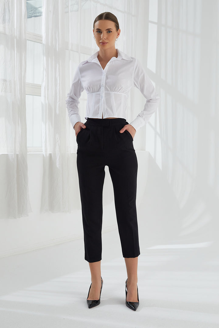 MPL Woman Striped Carrot Leg Pants 8325 - Cape Coral