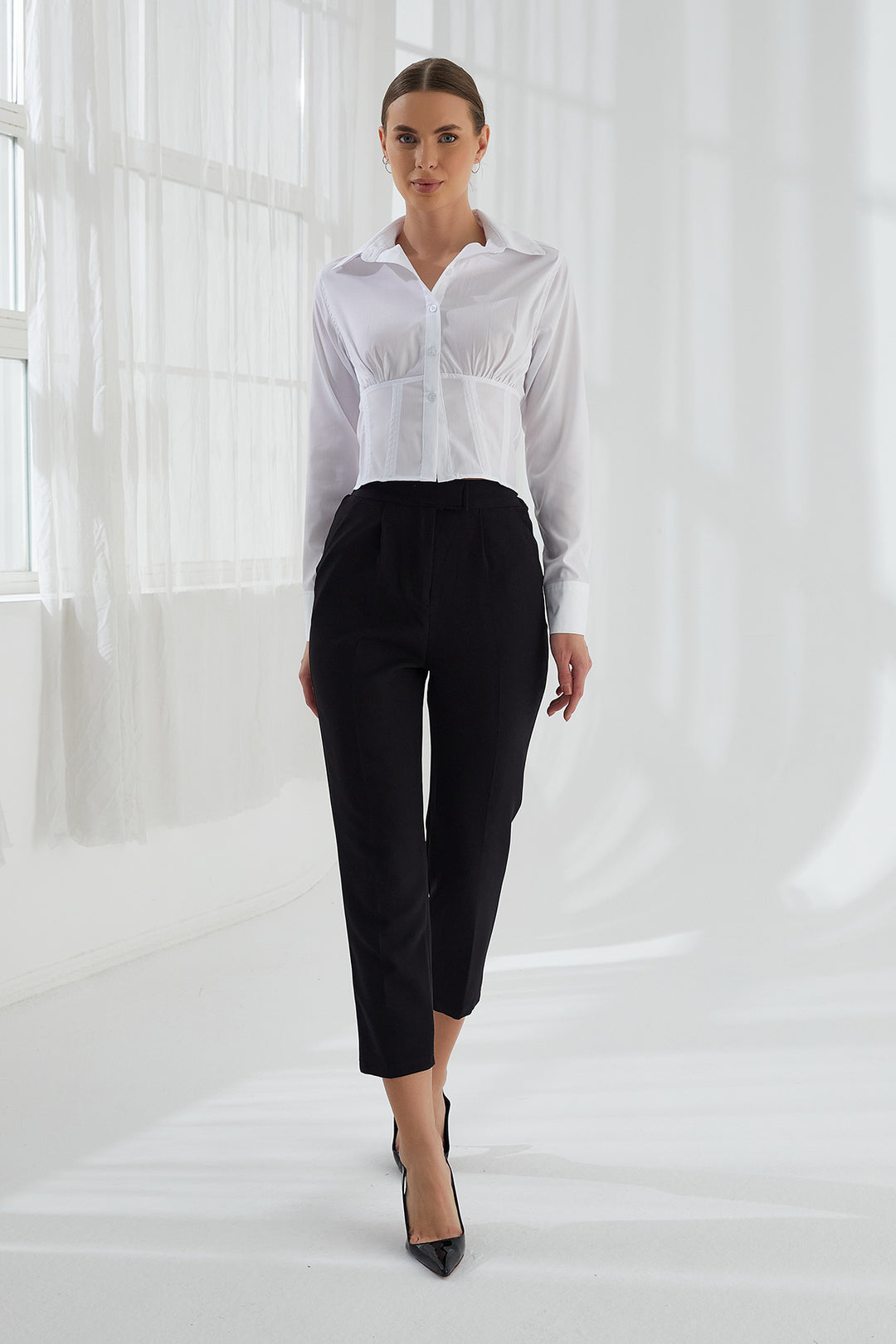 MPL Woman Striped Carrot Leg Pants 8325 - Cape Coral