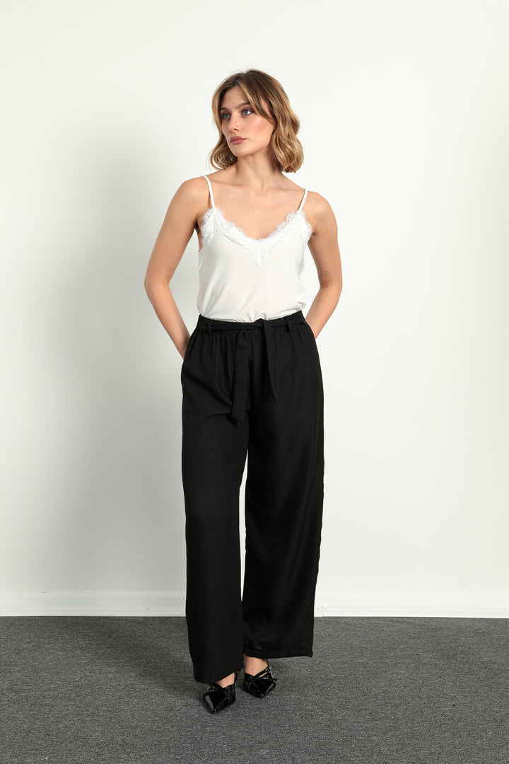 MPL Women's Belted Palazzo Pants - Broken Arrow