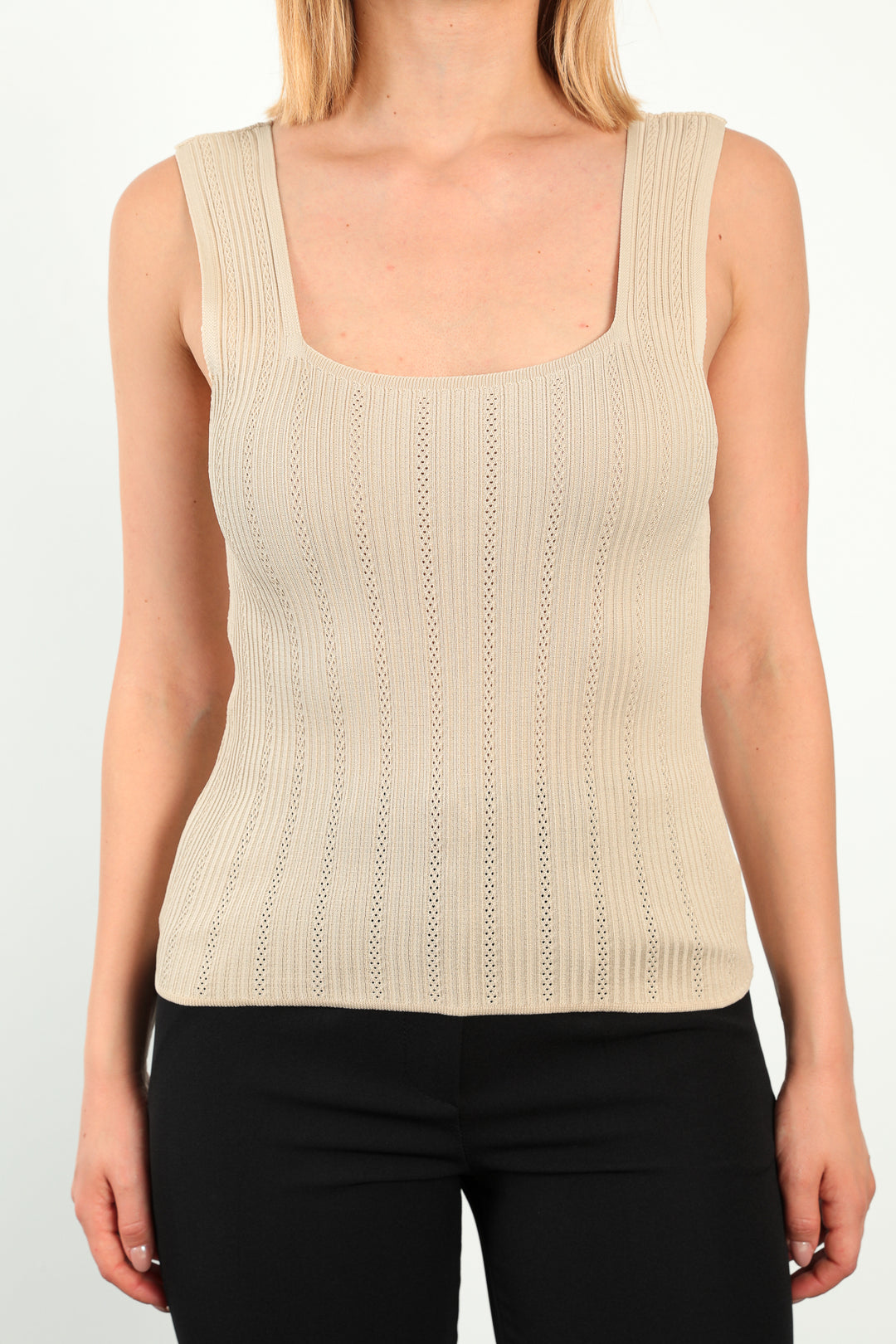 MPL Women's Square Neck Knit Tank Top 5261 - Orizaba