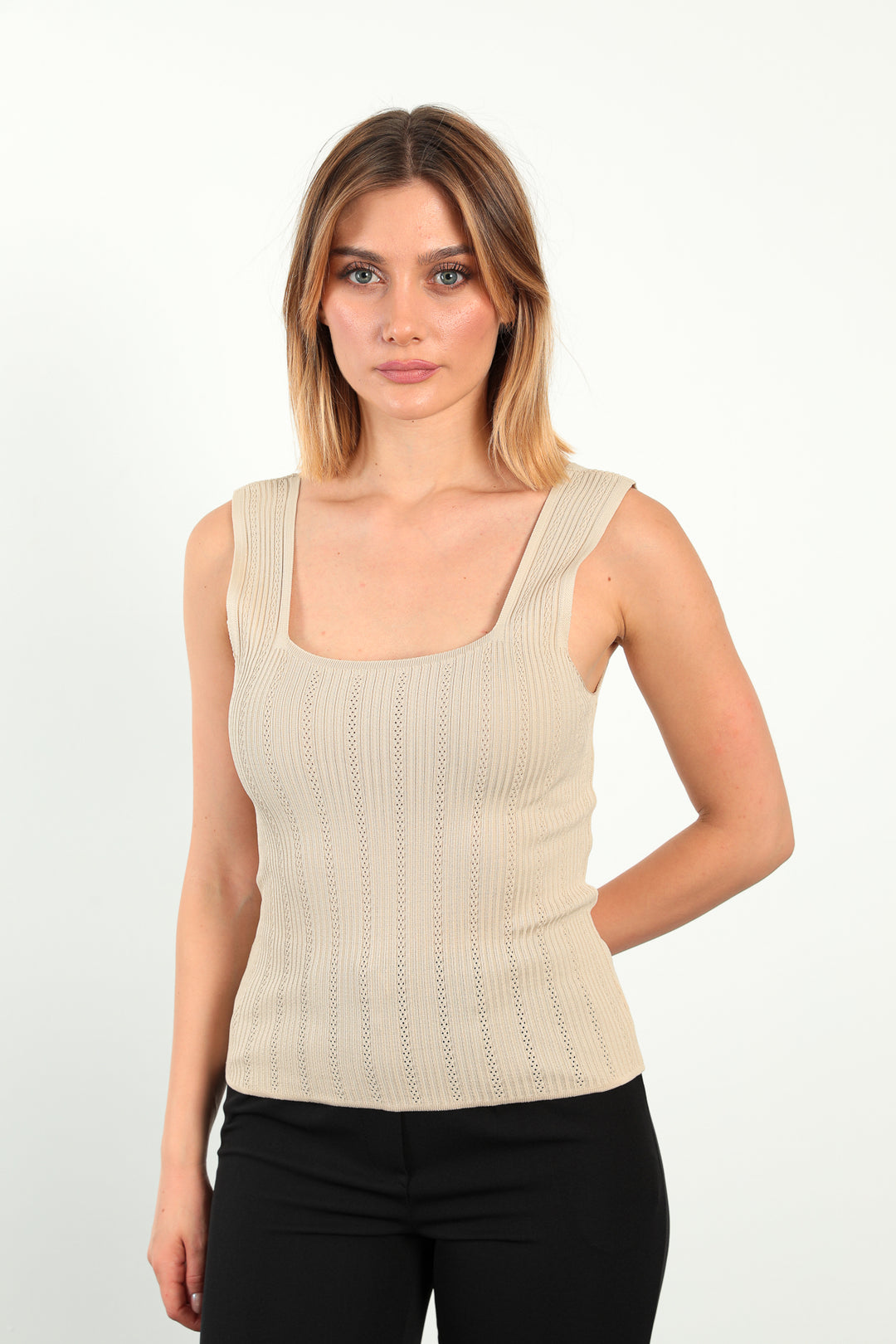 MPL Women's Square Neck Knit Tank Top 5261 - Orizaba