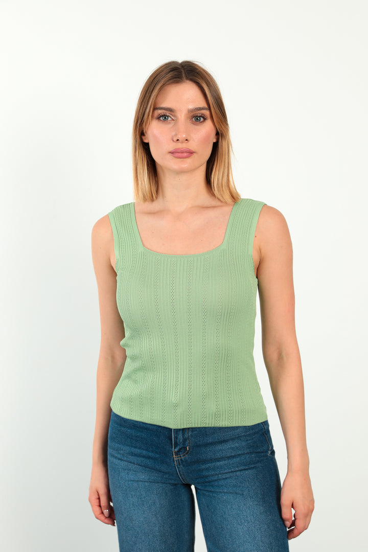 MPL Women's Square Neck Knit Tank Top 5261 - Bollate