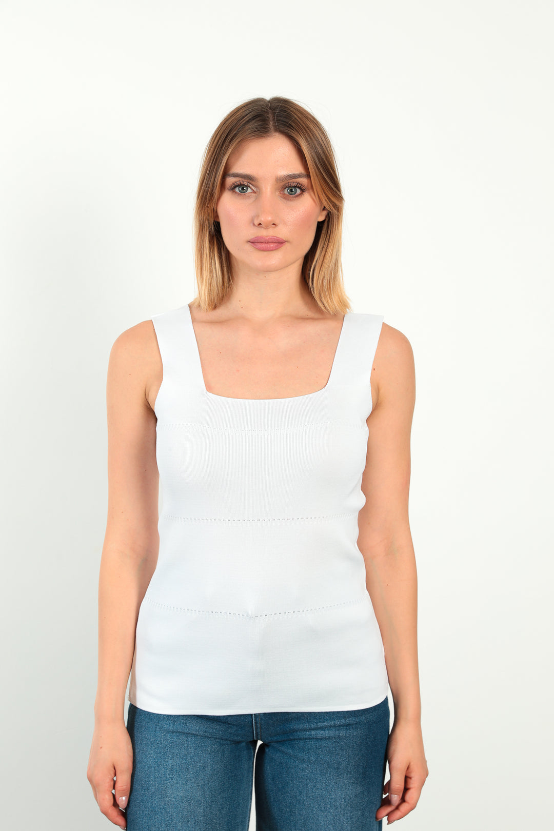 MPL Women's Square Neck Knit Tank Top 5572 - Meppen