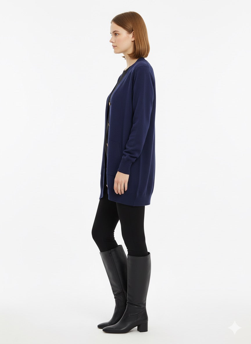 MPL Woman's Pocketed Loose Cardigan 5574 - Hatfield