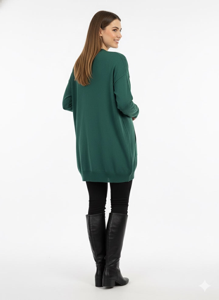 MPL Woman's Pocketed Loose Cardigan 5574 - Brentwood