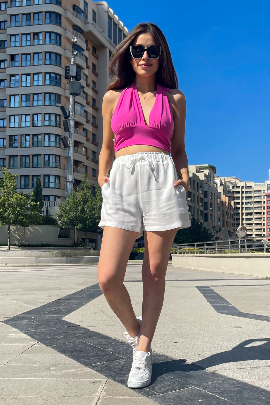 MPL Woman Thick Belted Shorts - Limbiate