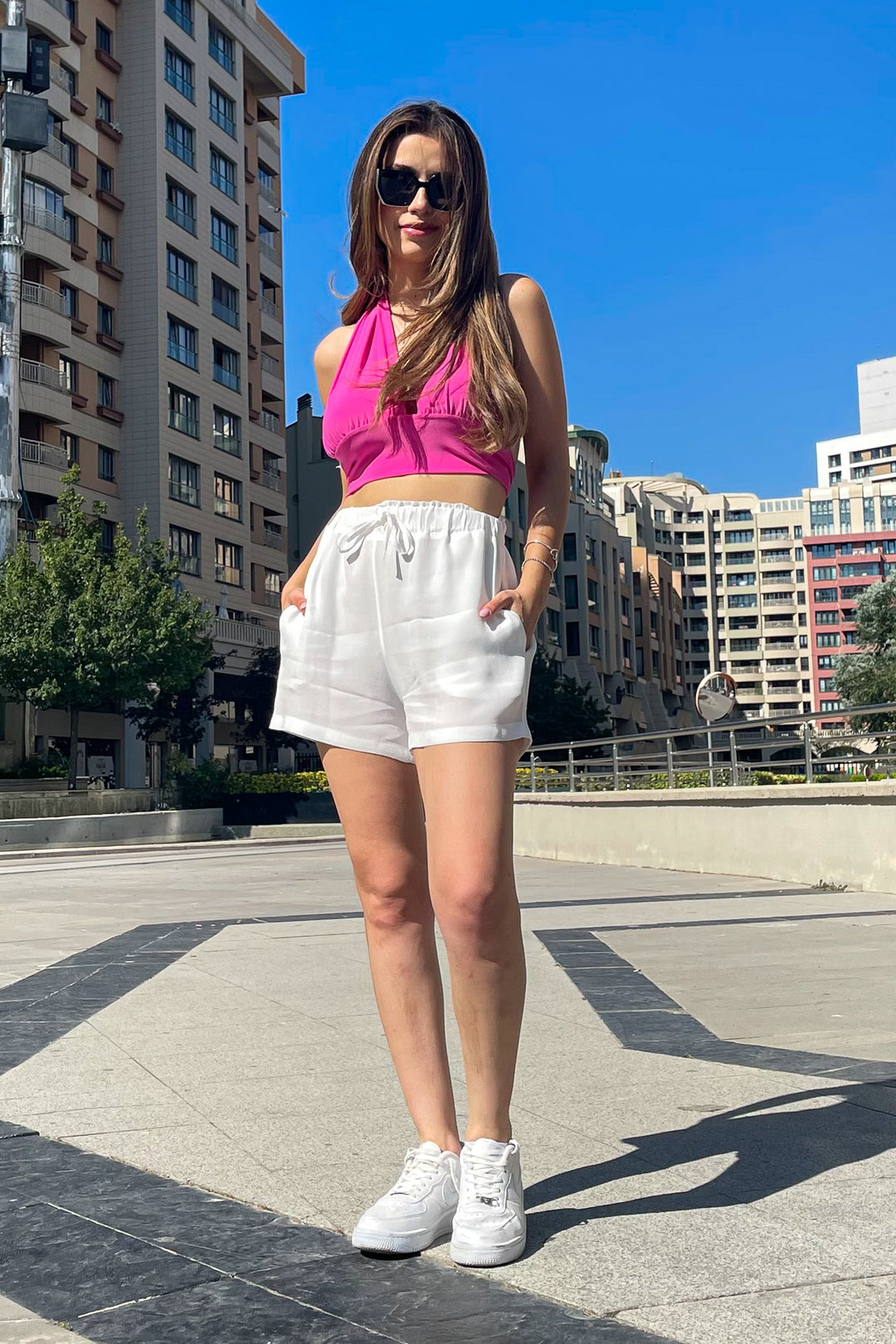 MPL Woman Thick Belted Shorts - Limbiate