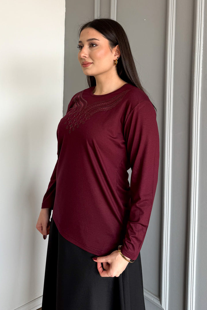 MPL Woman's Blouse with Stone Embroidery 01 - Council Bluffs