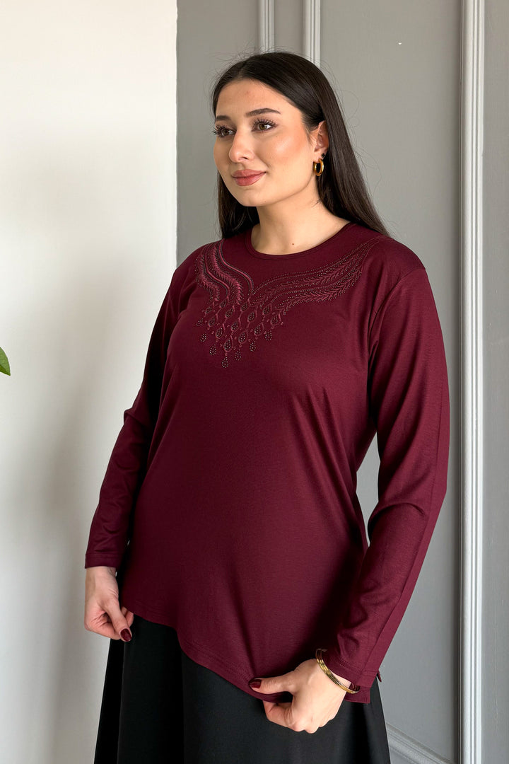 MPL Woman's Blouse with Stone Embroidery 01 - Council Bluffs