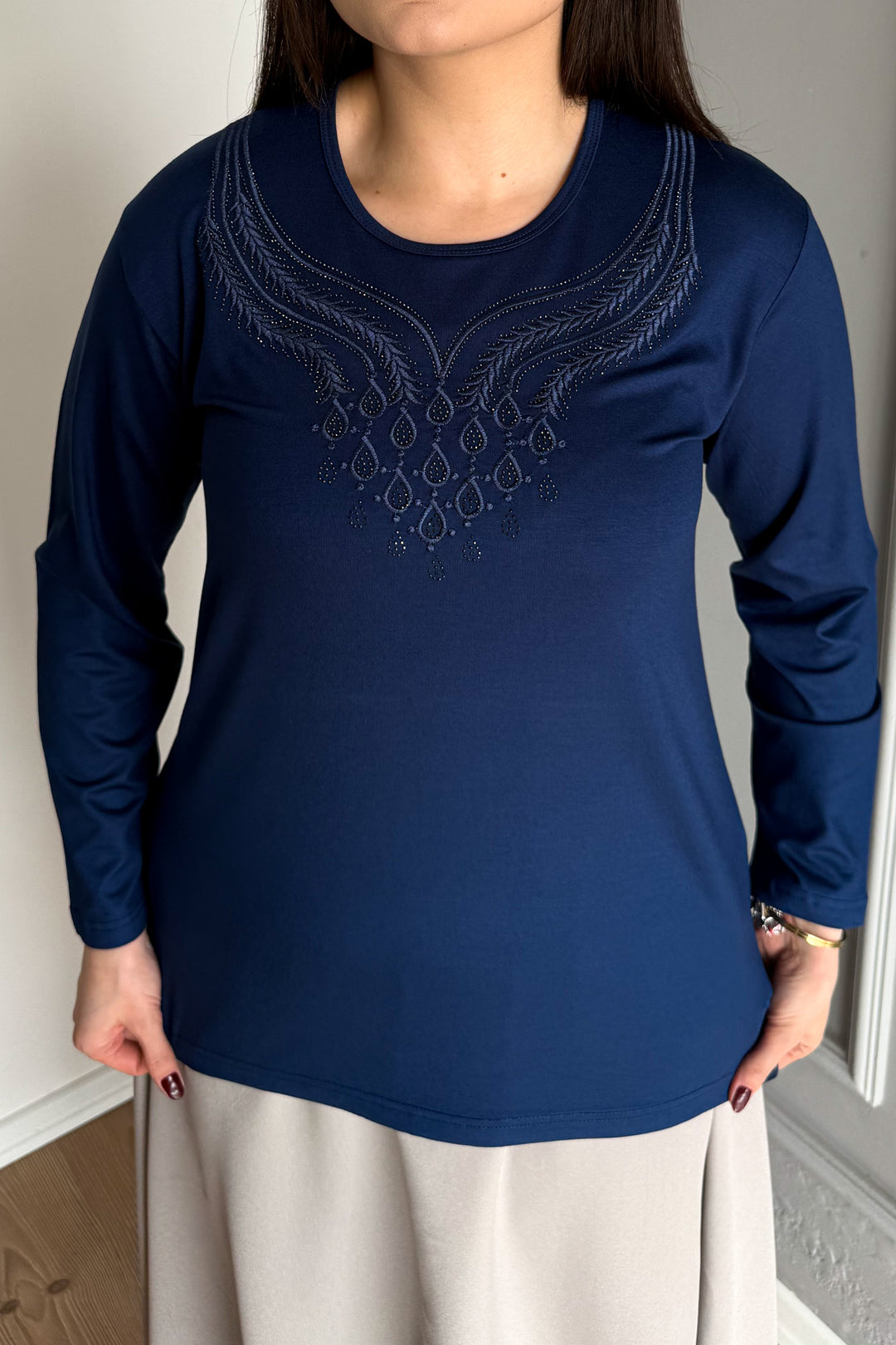 MPL Woman's Blouse with Stone Embroidery 01 - Annecy