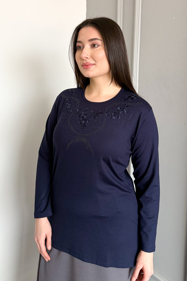 MPL Woman's Blouse with Stone Embroidery 04 - West Lafayette