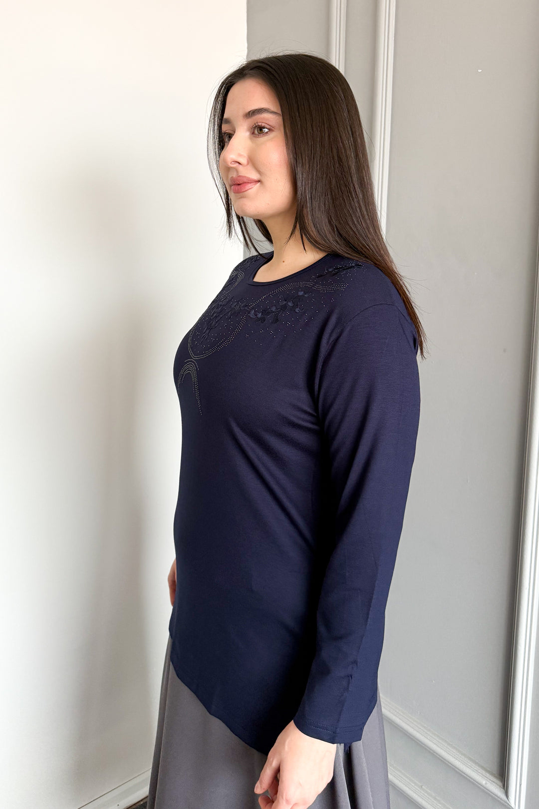 MPL Woman's Blouse with Stone Embroidery 04 - West Lafayette