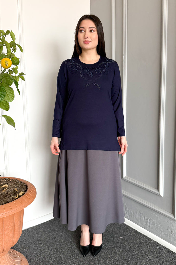 MPL Woman's Blouse with Stone Embroidery 04 - West Lafayette