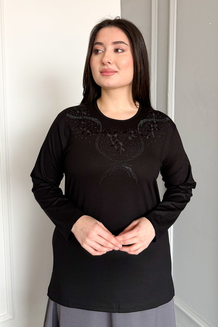 MPL Woman's Blouse with Stone Embroidery 04 - Ciudad de Atlixco