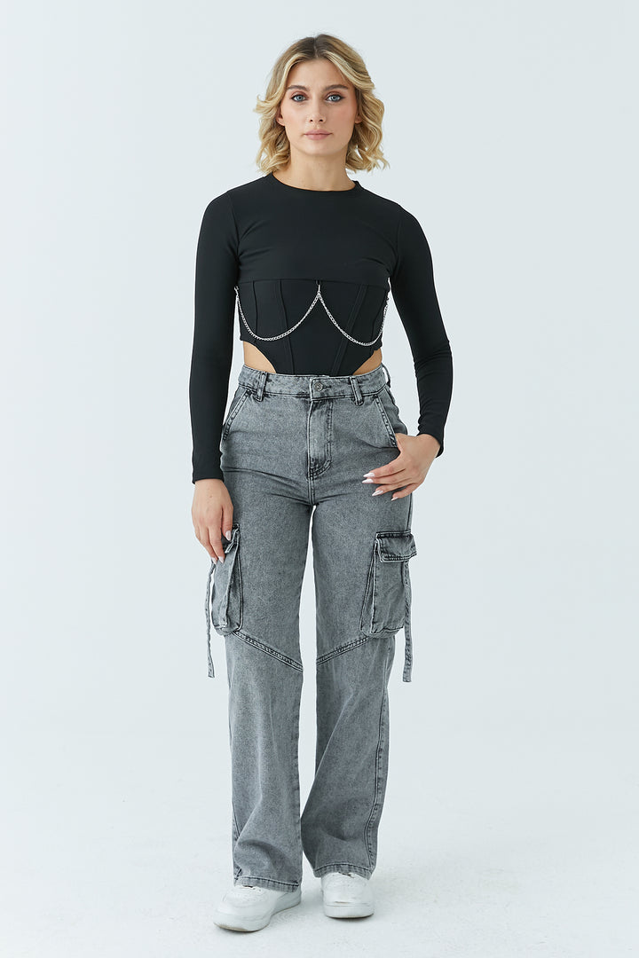 MPL Women's Cargo Pocket Pants with Cord 2300 - Coyotepec