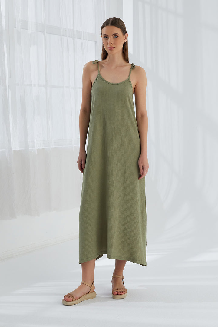 MPL Women's Ruched Dress with String Straps 5701 - Beloit