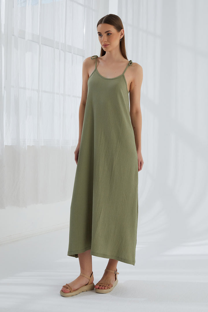 MPL Women's Ruched Dress with String Straps 5701 - Beloit