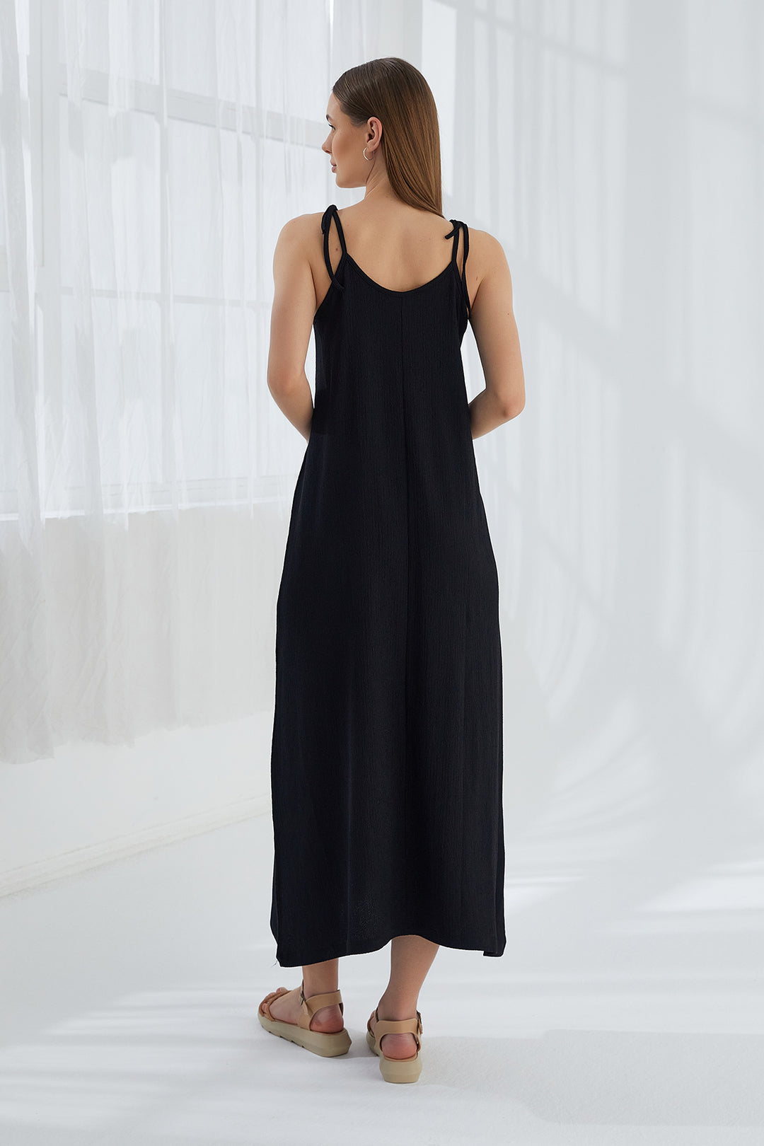 MPL Women's Ruched Dress with String Straps 5701 - Pachuca