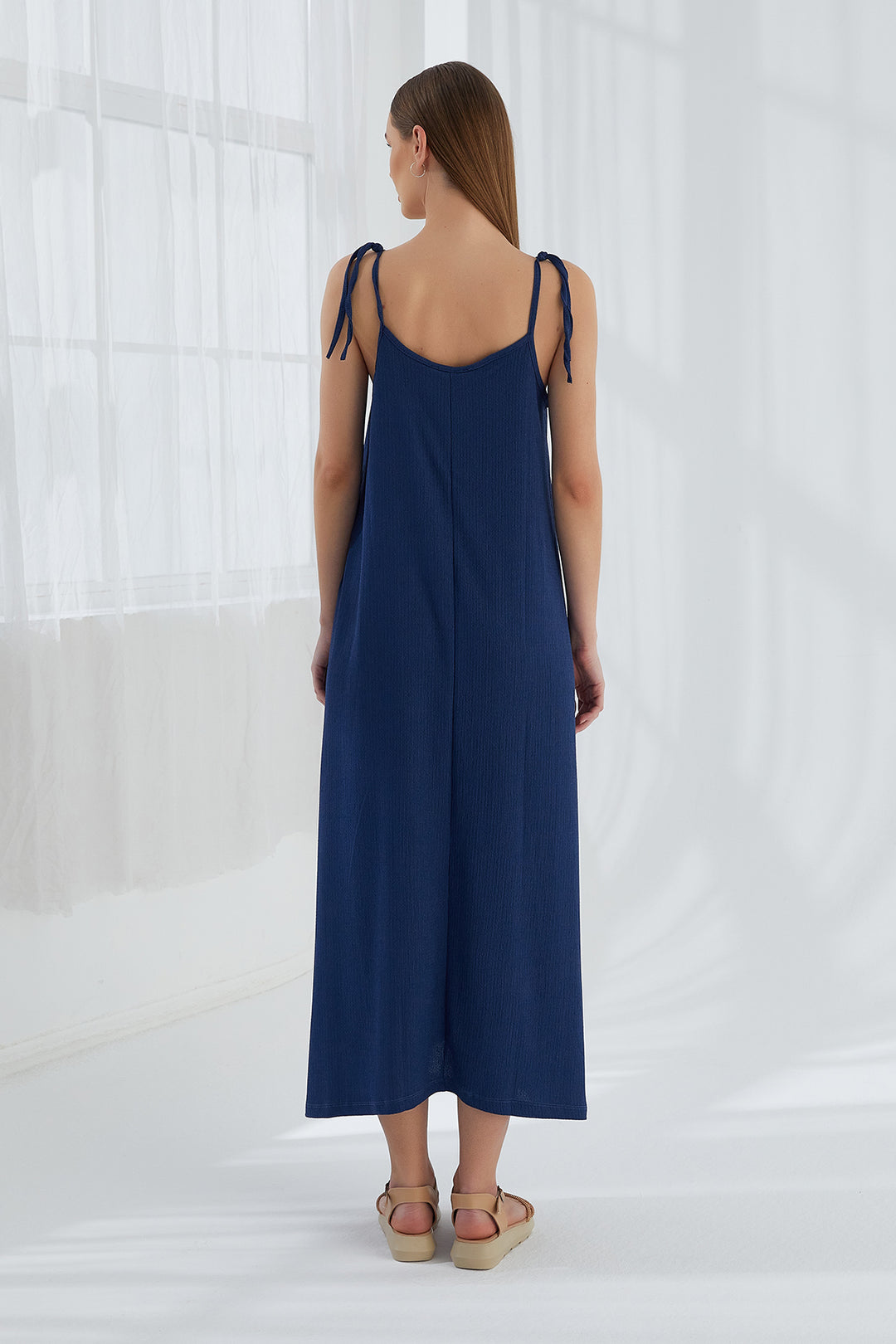 MPL Women's Ruched Dress with String Straps 5701 - La Ciotat