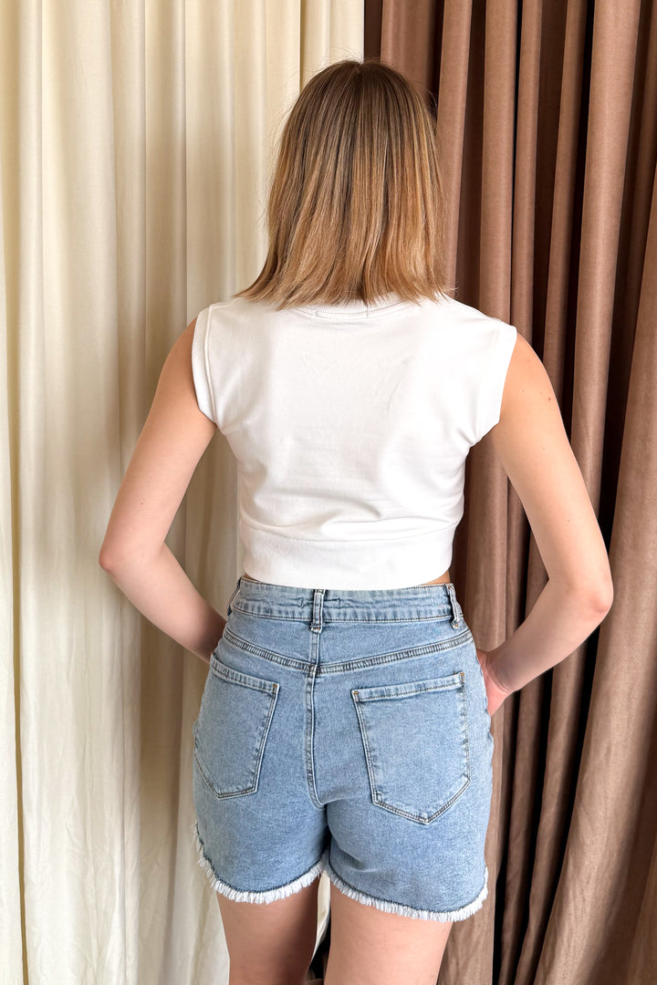 MPL Woman Sleeveless 2 Yarn Crop Blouse 6111 - Burgos