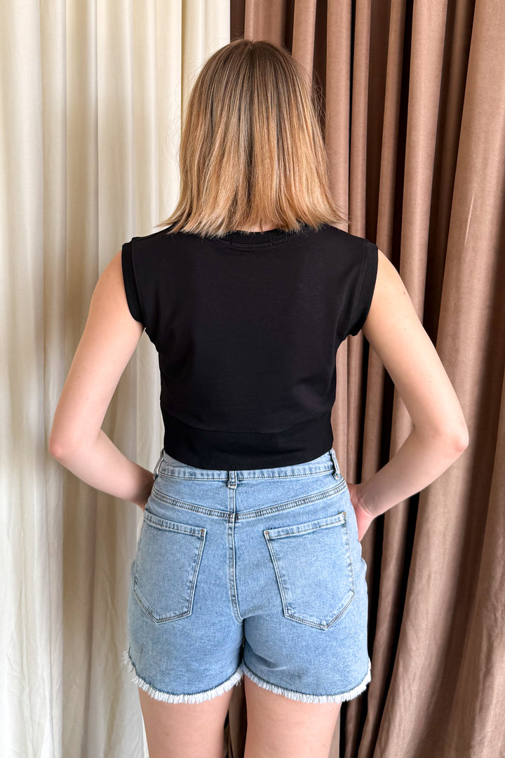 MPL Woman Sleeveless 2 Yarn Crop Blouse 6111 - Pervomaisk