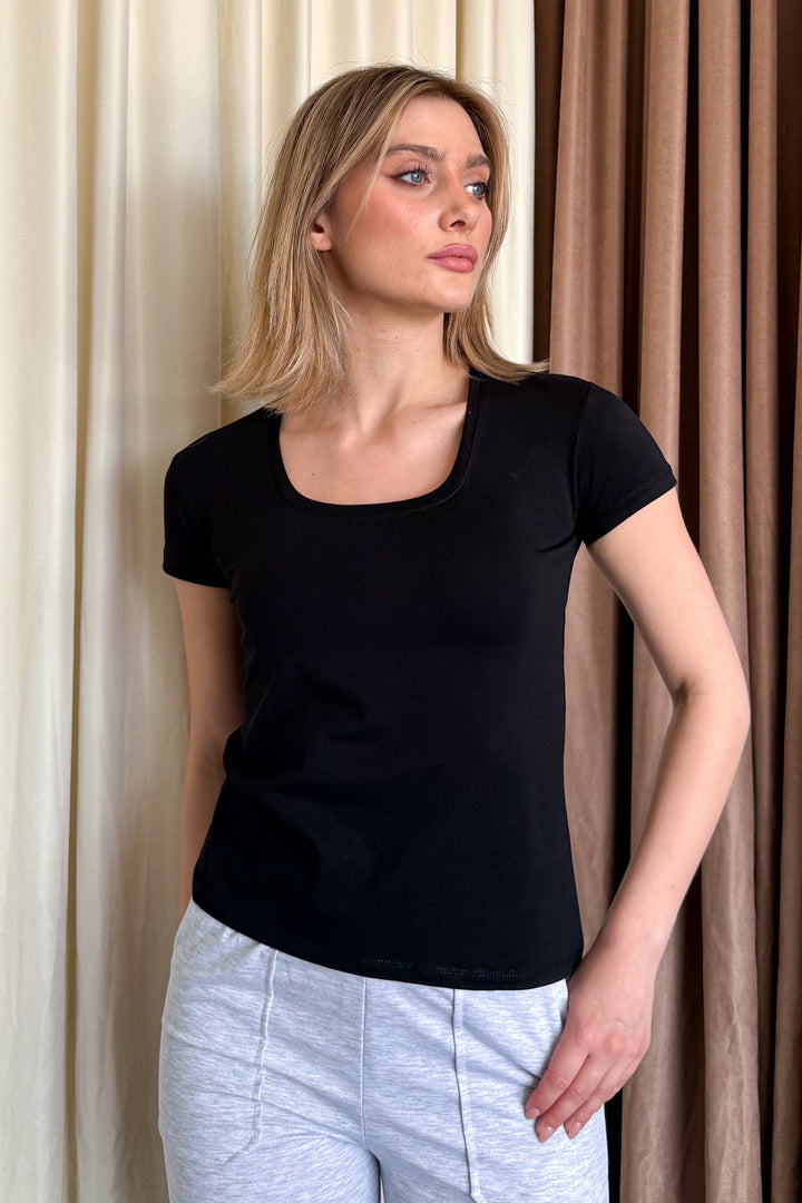 MPL Woman Short Sleeve Square Neck Bodysuit 21069 - Catemaco