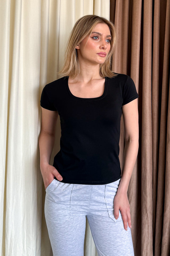 MPL Woman Short Sleeve Square Neck Bodysuit 21069 - Catemaco