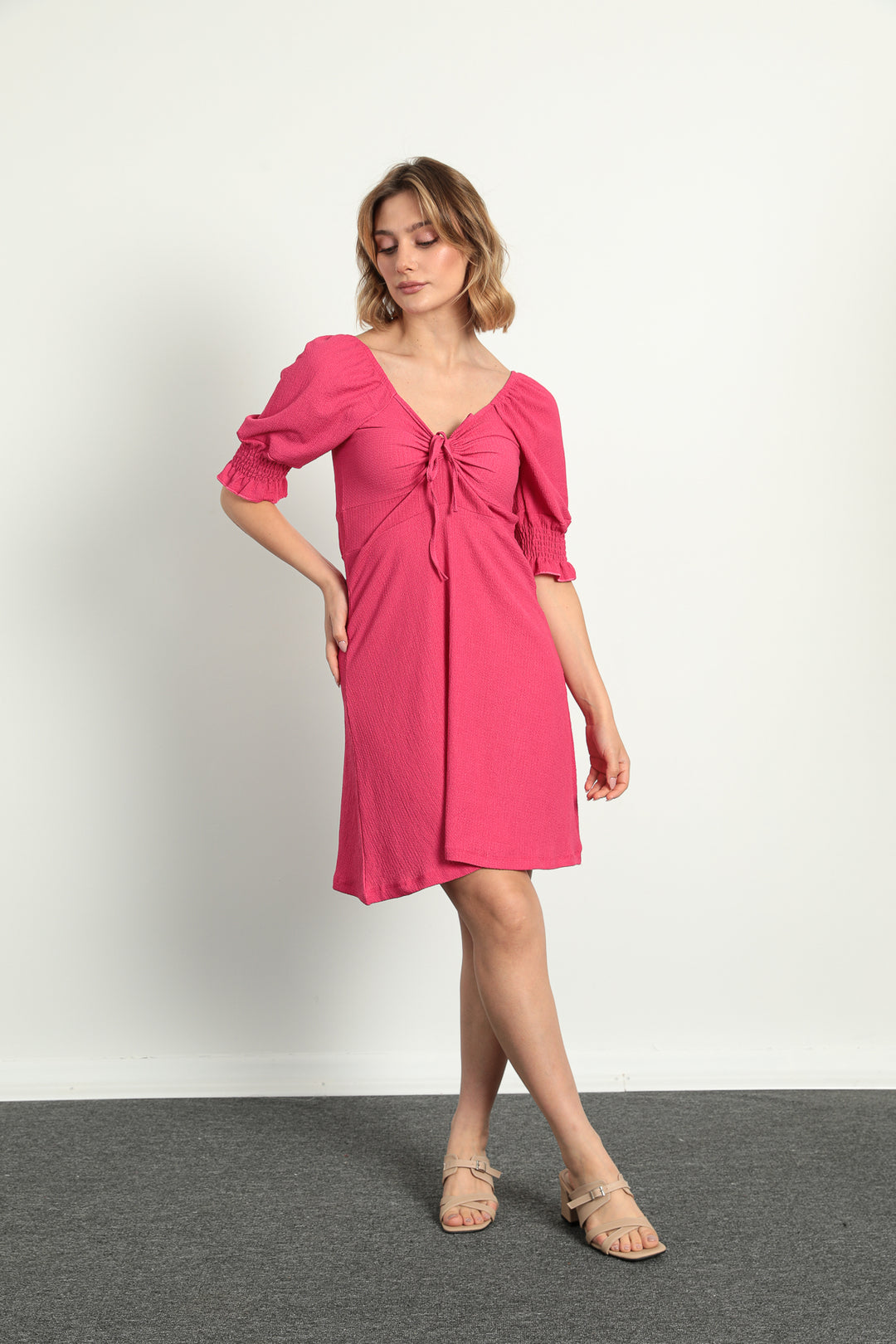 MPL Women's Ruched Front Elastic Sleeve Dress 5034 - Alcalá de Guadaira
