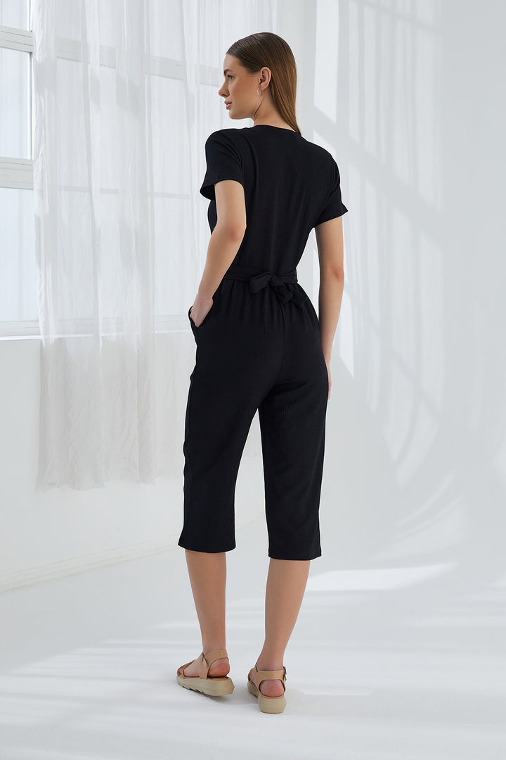 MPL Woman Front Lace Short Sleeve Jumpsuit 5598 - Niort