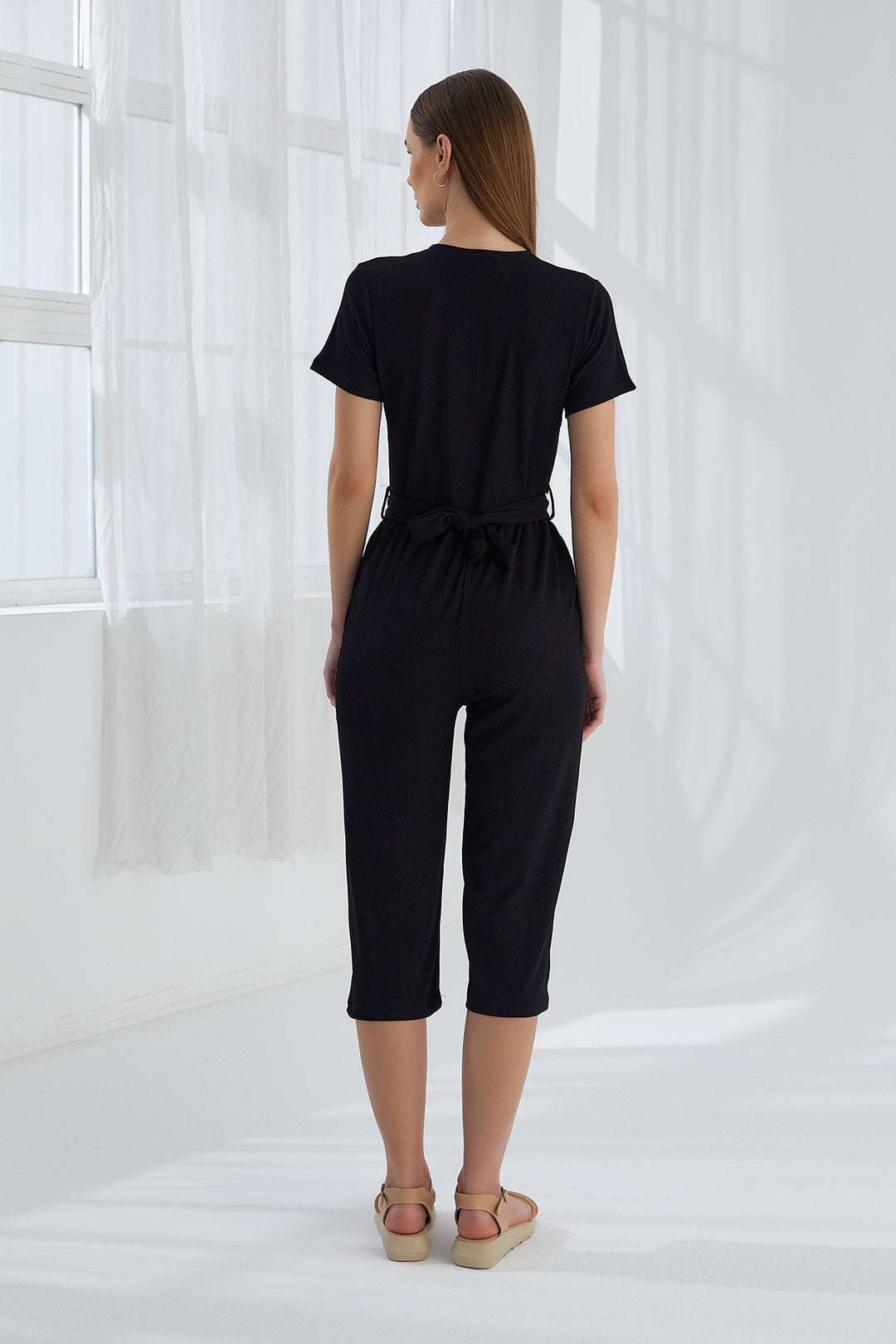 MPL Woman Front Lace Short Sleeve Jumpsuit 5598 - Niort