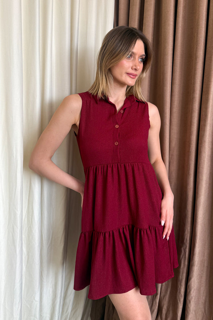 MPL Women's Front Buttoned Polo Neck Dress 5599 - Clovis