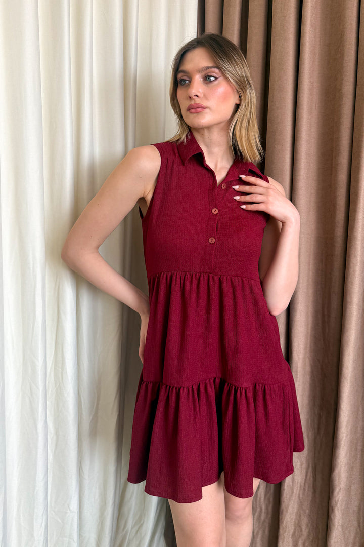 MPL Women's Front Buttoned Polo Neck Dress 5599 - Clovis