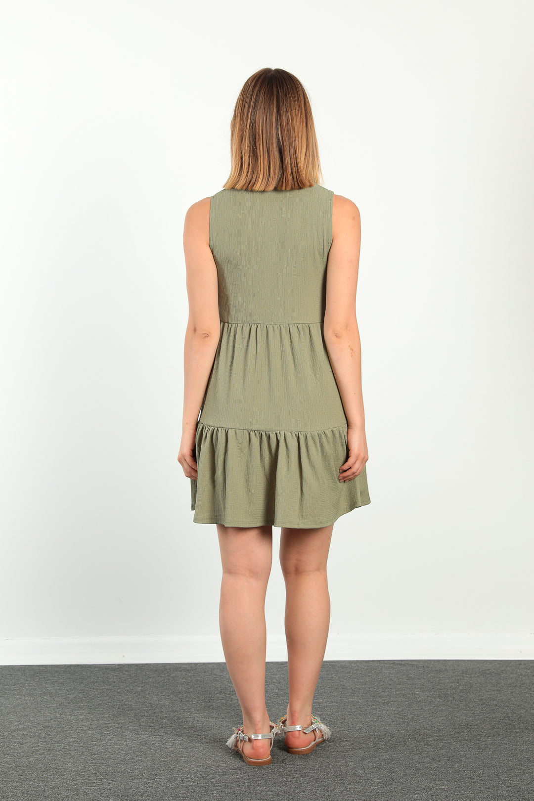 MPL Women's Front Buttoned Polo Neck Dress 5599 - Kamen