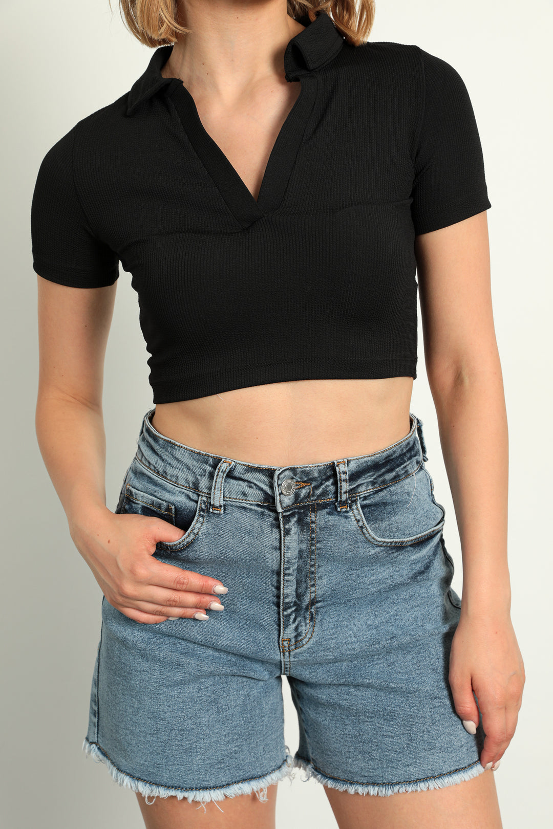 MPL Women's Polo Neck Crop T-shirt 5766 - Altoona