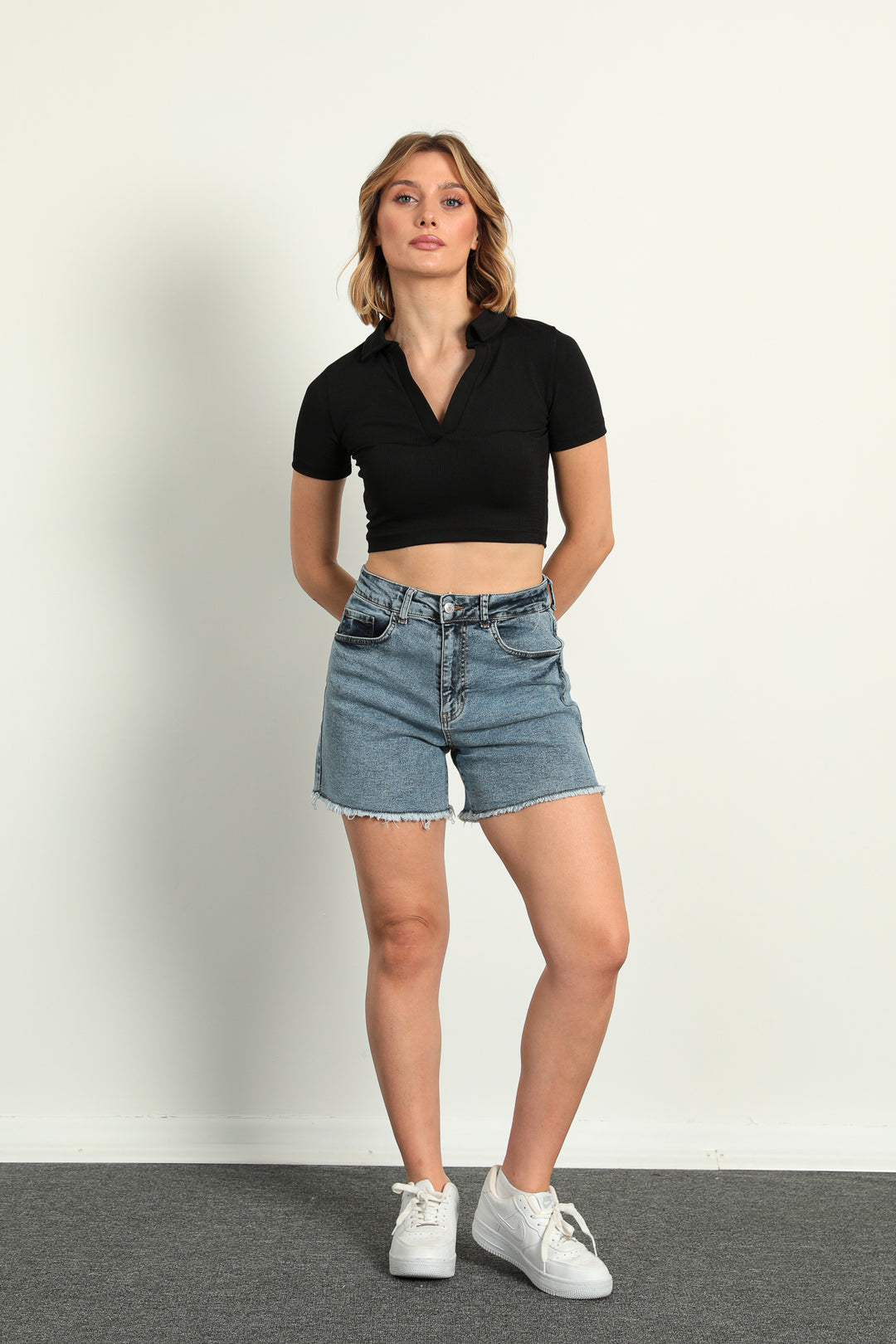 MPL Women's Polo Neck Crop T-shirt 5766 - Altoona