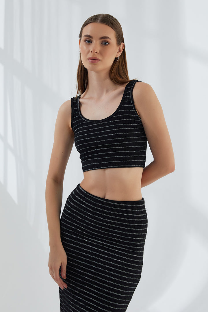MPL Women's Striped Crop Top 5804 - Fall River