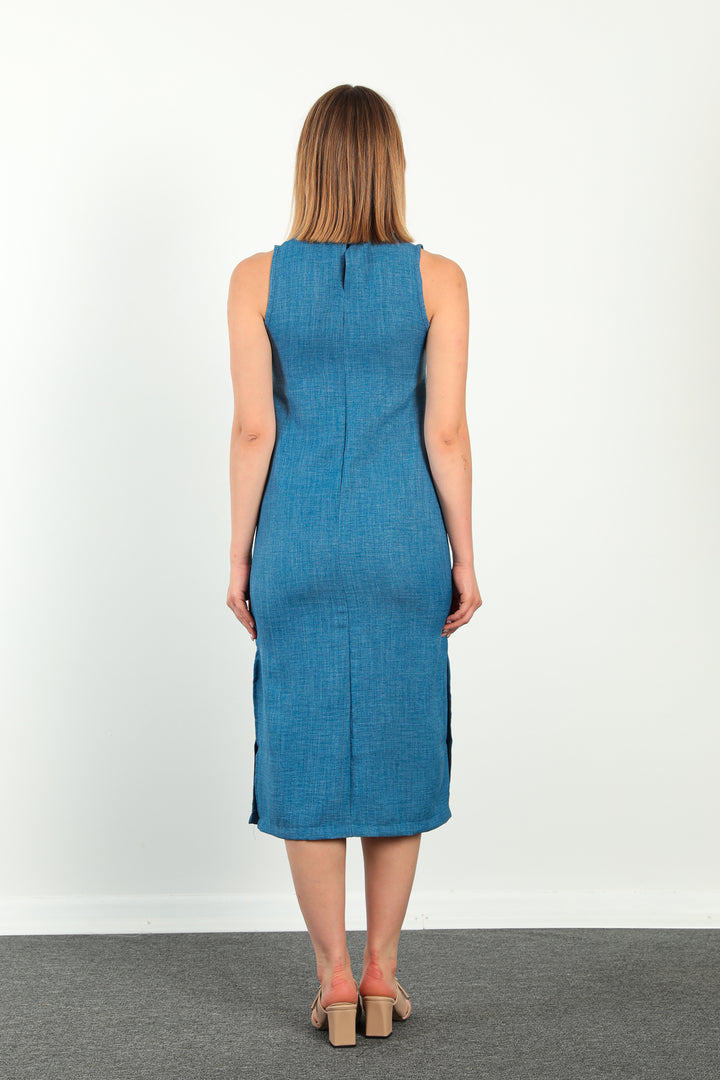 MPL Woman's Slit Long Sleeveless Dress 5808 - Bragança