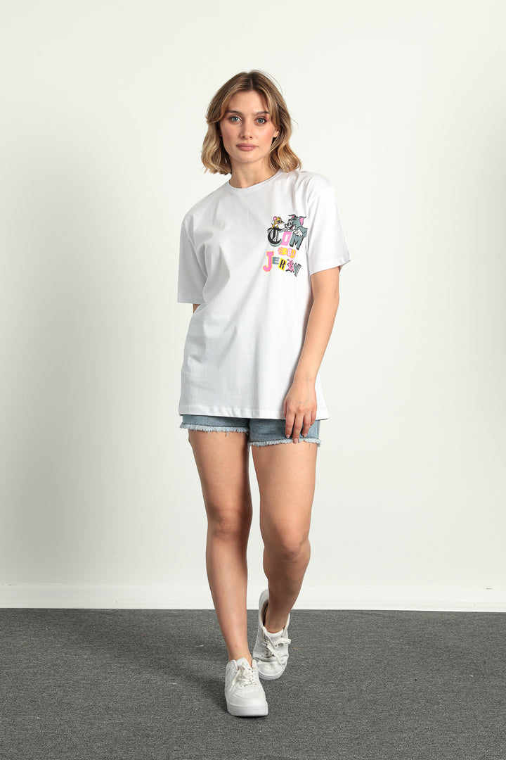MPL Woman Tom And Jerry Printed T-shirt - Salem
