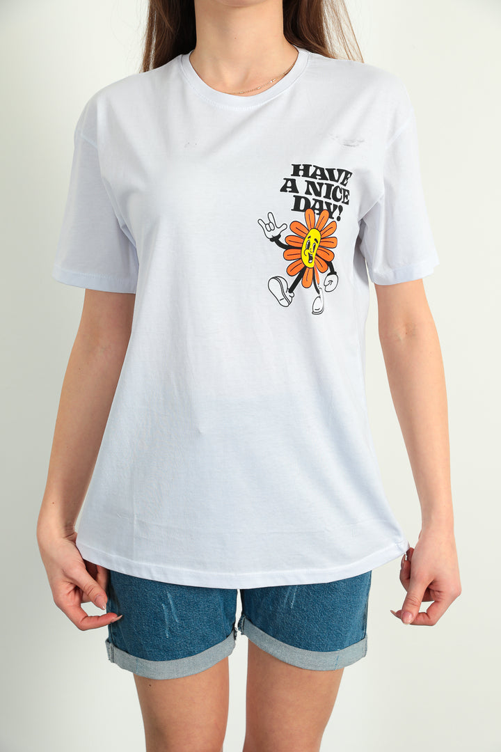 MPL Women's Flower Printed T-shirt - San Felipe del Progreso