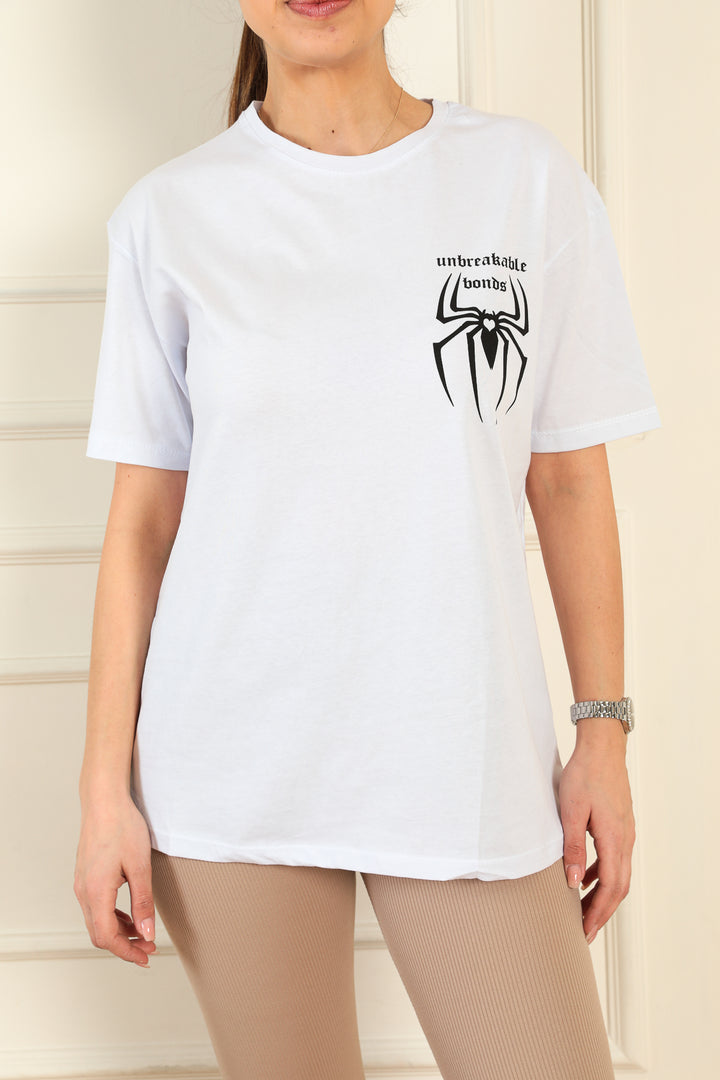 MPL Women's Heart-Shaped Spider Printed T-shirt - Wyoming