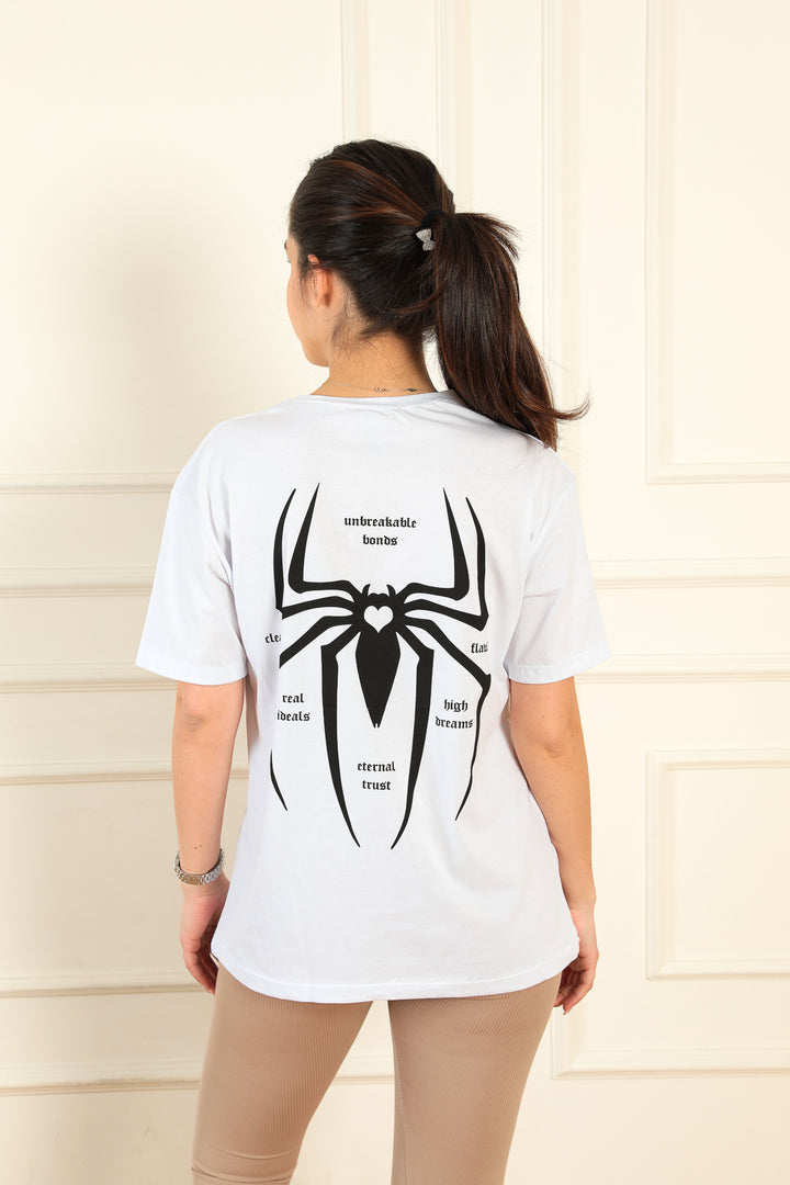 MPL Women's Heart-Shaped Spider Printed T-shirt - Wyoming